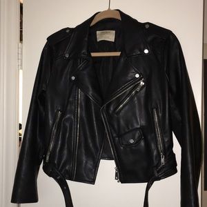 ZARA leather moto jacket